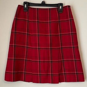 Casual Corner Annex Petite Plated Plaid Skirt